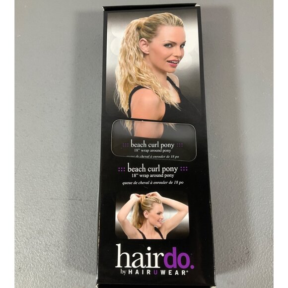 HairDo 18-inch Style-able Wavy Synthetic Ponytail, Heat-Friendly, Midnight Brown - Picture 4 of 6